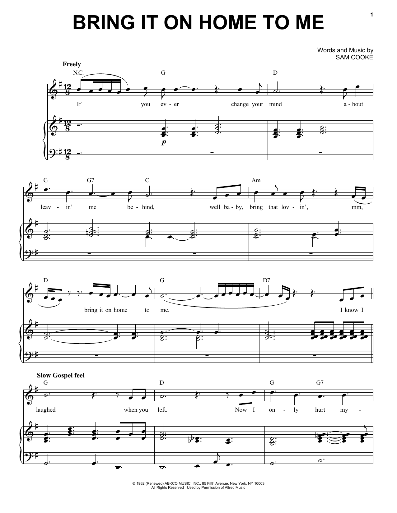 Michael Bublé Bring It On Home To Me Sheet Music Notes & Chords for Piano & Vocal - Download or Print PDF