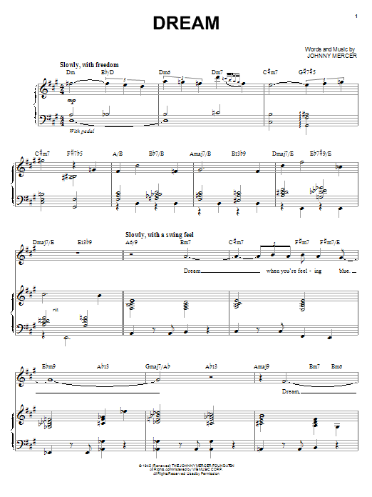 Michael Bublé Dream Sheet Music Notes & Chords for Voice - Download or Print PDF