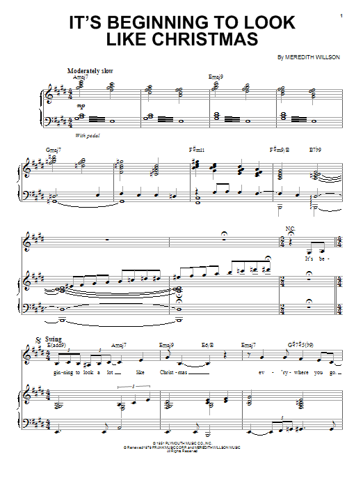 Michael Bublé It's Beginning To Look Like Christmas Sheet Music Notes & Chords for Piano & Vocal - Download or Print PDF