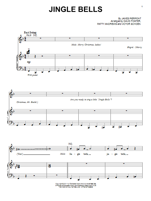 Michael Bublé Jingle Bells Sheet Music Notes & Chords for Voice - Download or Print PDF