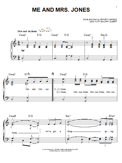 Michael Bublé Me And Mrs. Jones Sheet Music Notes & Chords for Voice - Download or Print PDF