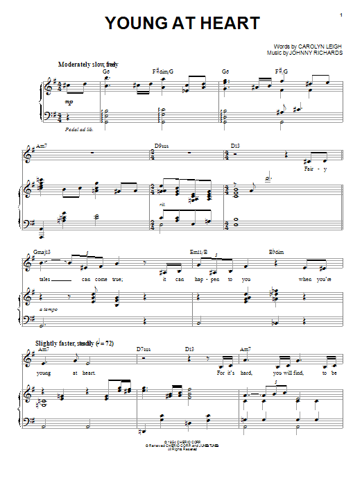 Michael Buble Young At Heart Sheet Music Notes & Chords for Piano, Vocal & Guitar (Right-Hand Melody) - Download or Print PDF