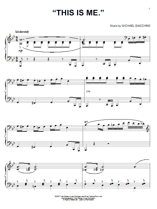 Michael Giacchino This Is Me (from Ratatouille) Sheet Music Notes & Chords for Bells Solo - Download or Print PDF