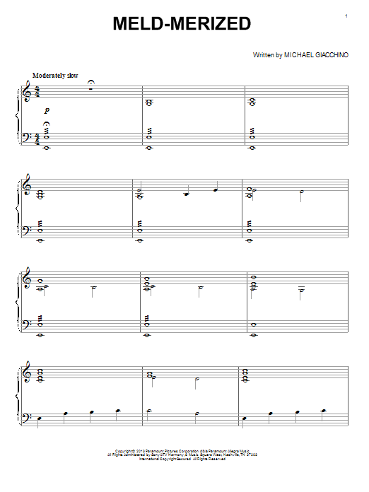 Michael Giacchino Meld-Merized Sheet Music Notes & Chords for Piano - Download or Print PDF