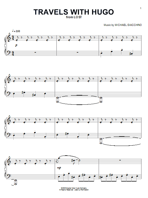 Michael Giacchino Travels With Hugo Sheet Music Notes & Chords for Piano - Download or Print PDF