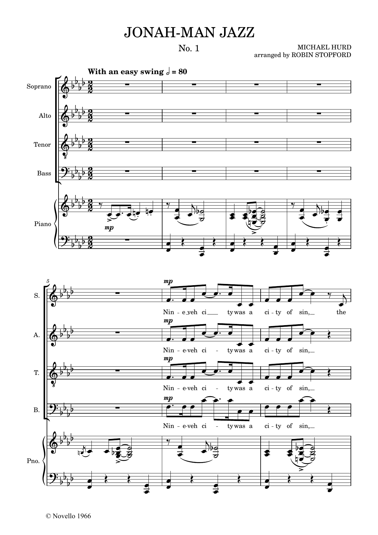 Michael Hurd Jonah-Man Jazz Sheet Music Notes & Chords for Choir - Download or Print PDF