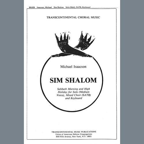 Michael Isaacson, Sim Shalom (Grant Us Peace), SATB Choir