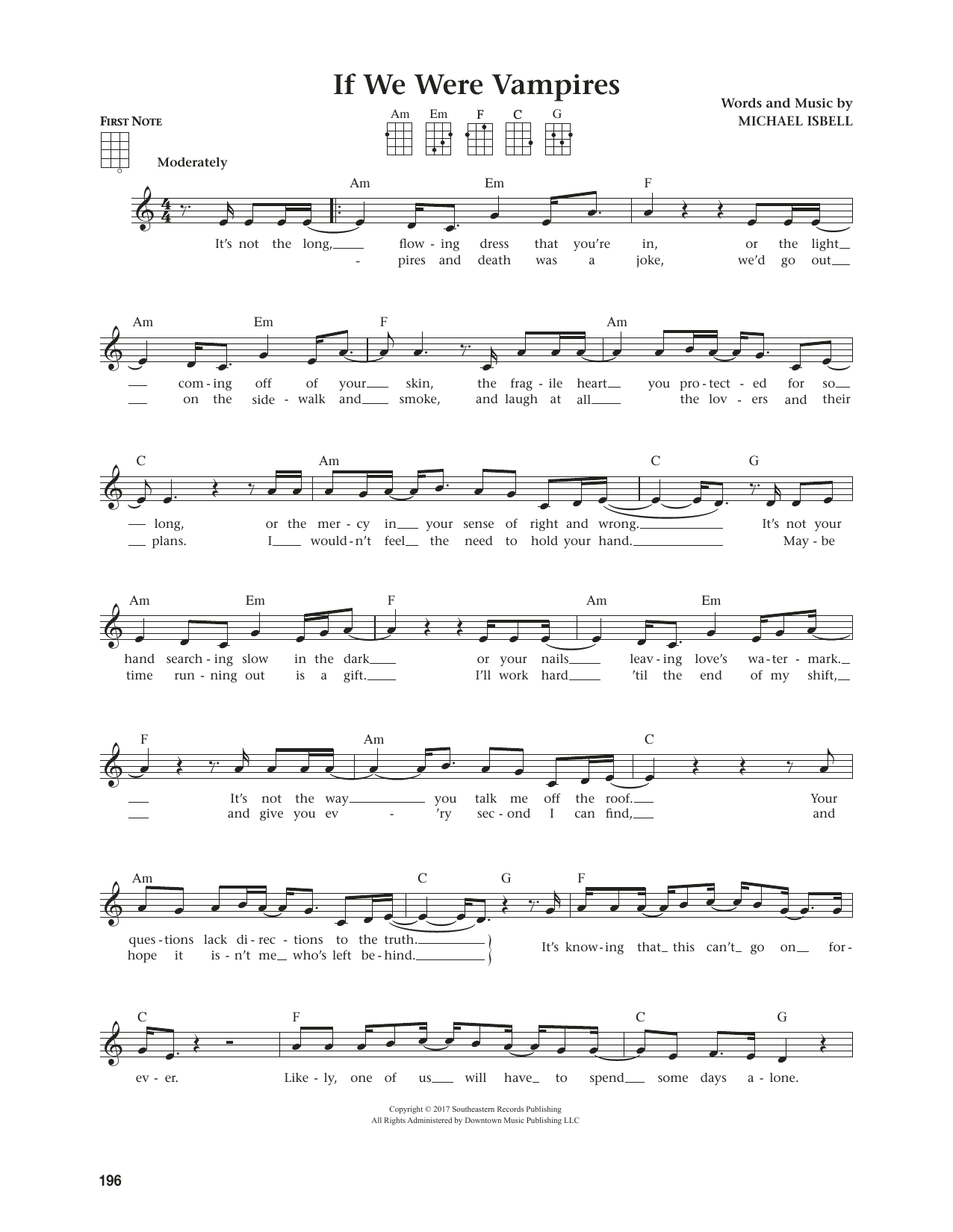 Michael Isbell If We Were Vampires (from The Daily Ukulele) (arr. Jim Beloff) Sheet Music Notes & Chords for Ukulele - Download or Print PDF