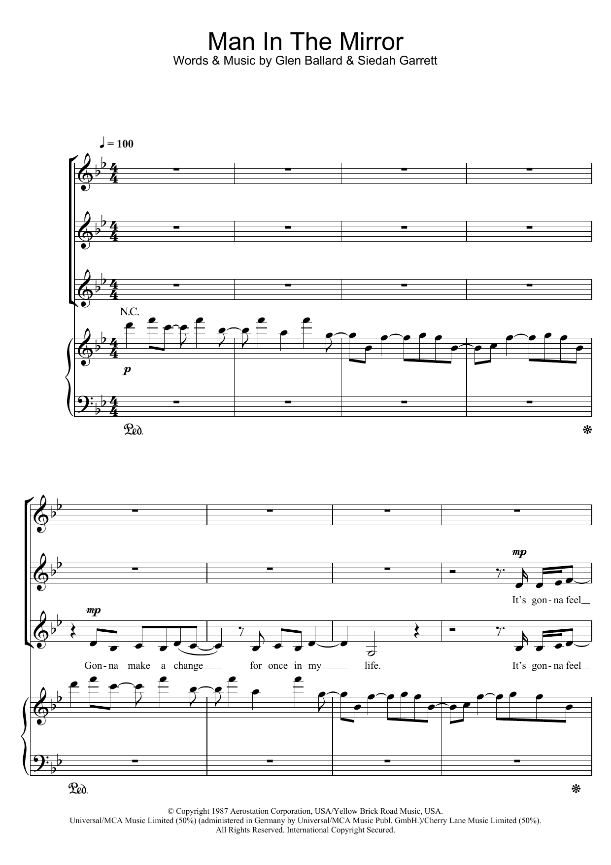 Michael Jackson Man In The Mirror (arr. Jonathan Wikeley) Sheet Music Notes & Chords for SSA - Download or Print PDF