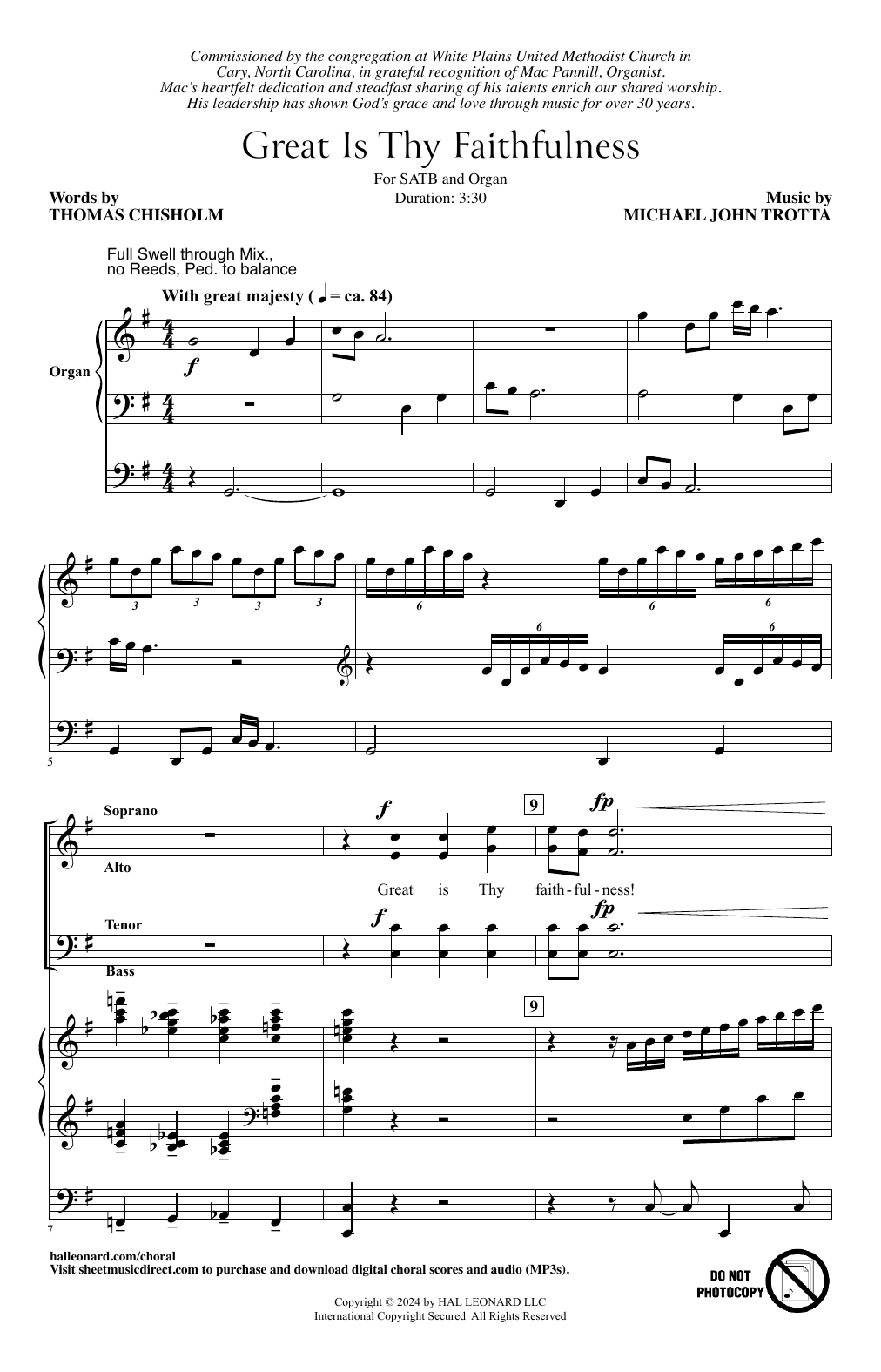 Michael John Trotta Great Is Thy Faithfulness Sheet Music Notes & Chords for SATB Choir - Download or Print PDF