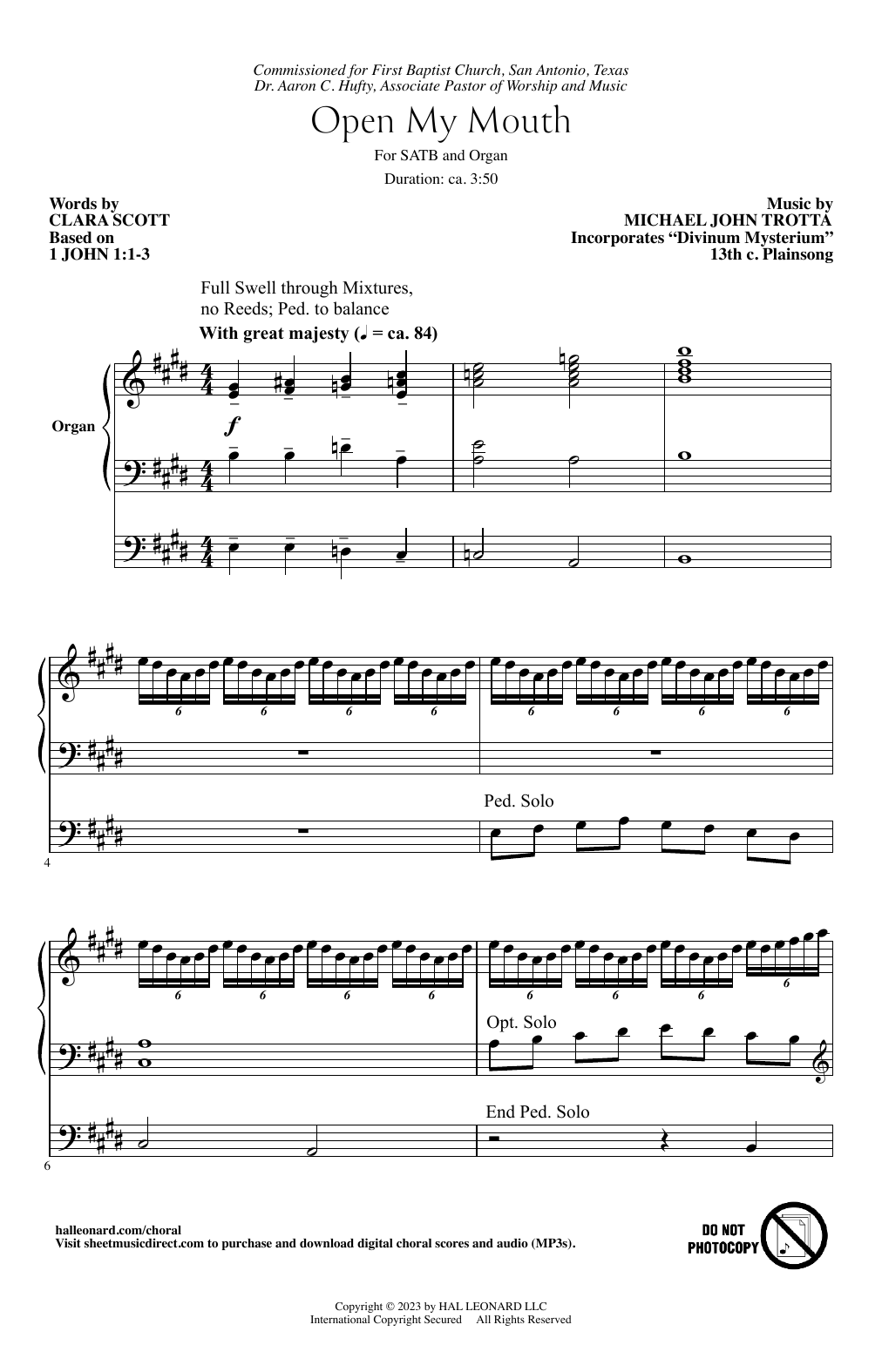 Michael John Trotta Open My Mouth Sheet Music Notes & Chords for SATB Choir - Download or Print PDF