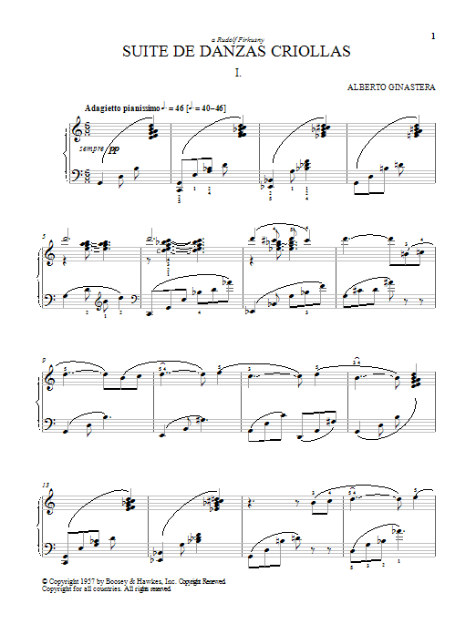 Michael Mizrahi Suite De Danzas Criollas Sheet Music Notes & Chords for Piano - Download or Print PDF