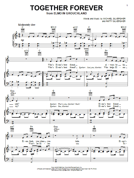 Michael Silversher Together Forever Sheet Music Notes & Chords for Piano, Vocal & Guitar (Right-Hand Melody) - Download or Print PDF Michael Silversher Together Forever Sheet Music Notes & Chords for Piano, Vocal & Guitar (Right-Hand Melody) - Download or Print PDF