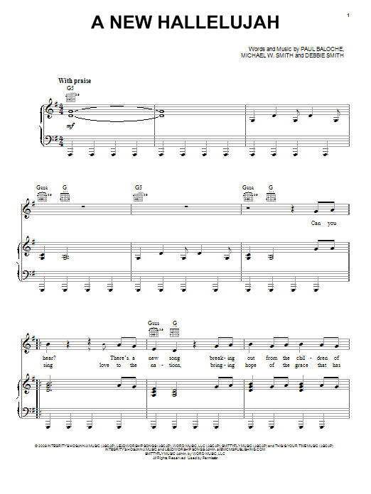 Michael W. Smith A New Hallelujah Sheet Music Notes & Chords for Easy Piano - Download or Print PDF