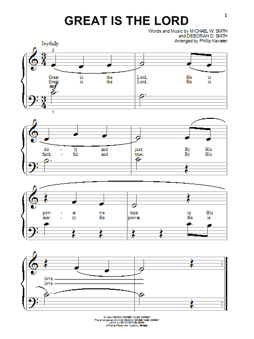 Michael W. Smith Great Is The Lord Sheet Music Notes & Chords for Piano Duet - Download or Print PDF