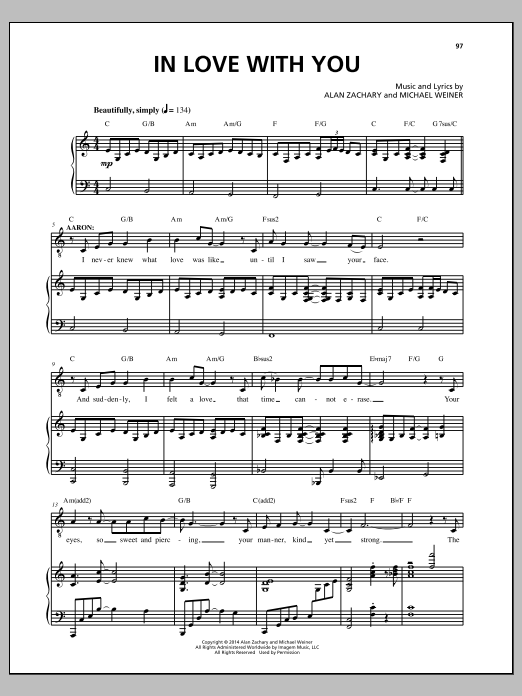 Michael Weiner In Love With You Sheet Music Notes & Chords for Piano & Vocal - Download or Print PDF