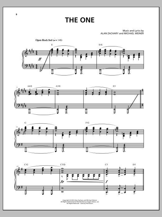 Michael Weiner The One Sheet Music Notes & Chords for Piano & Vocal - Download or Print PDF