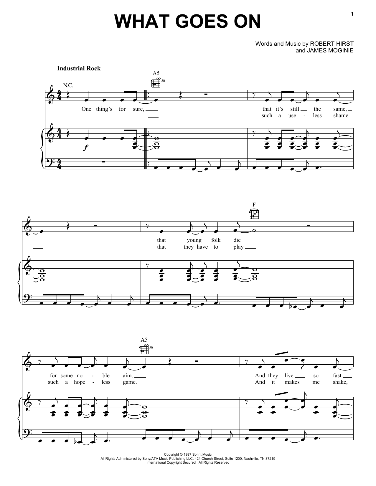 Midnight Oil What Goes On Sheet Music Notes & Chords for Piano, Vocal & Guitar (Right-Hand Melody) - Download or Print PDF