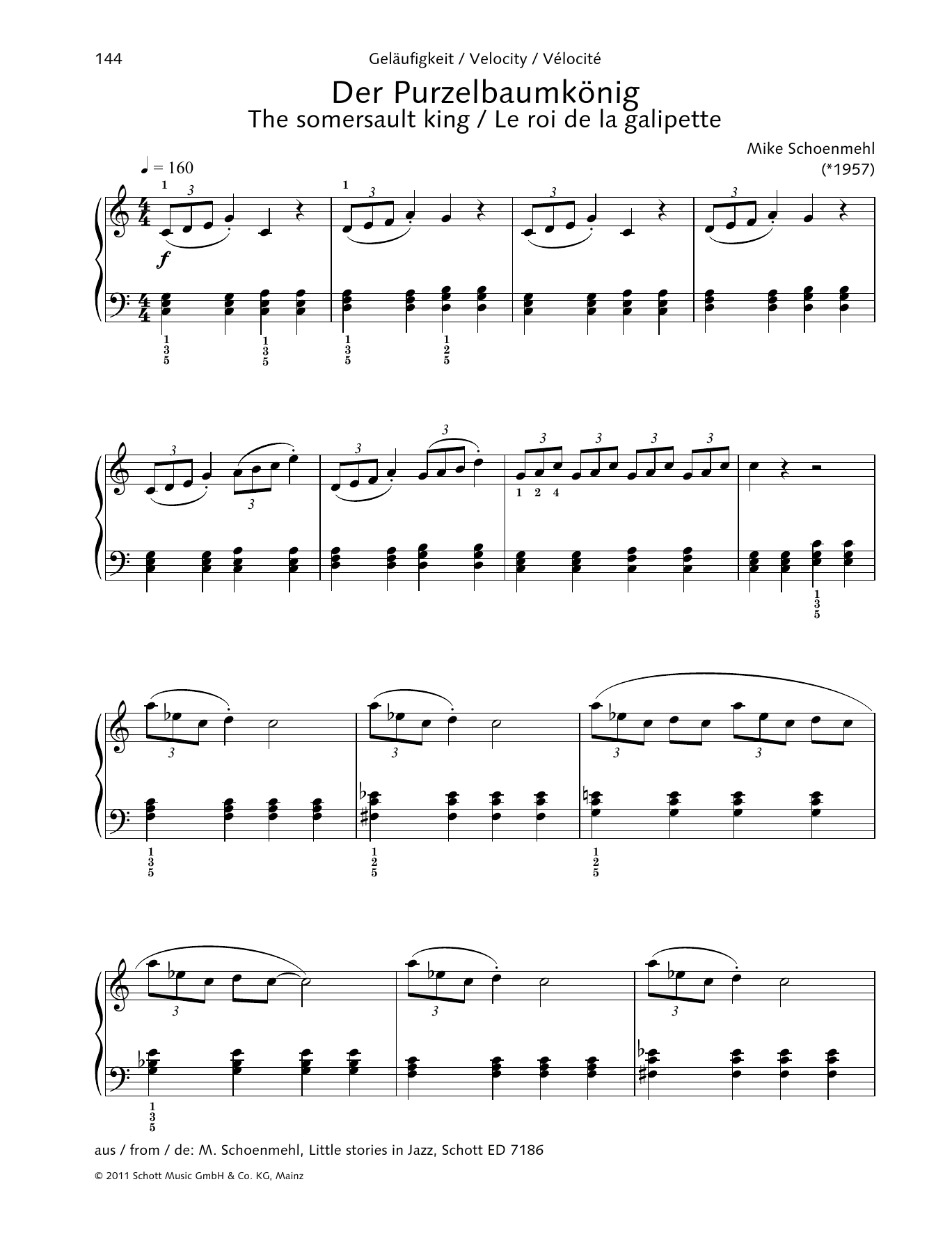 Mike Schoenmehl The somersault king Sheet Music Notes & Chords for Piano Solo - Download or Print PDF