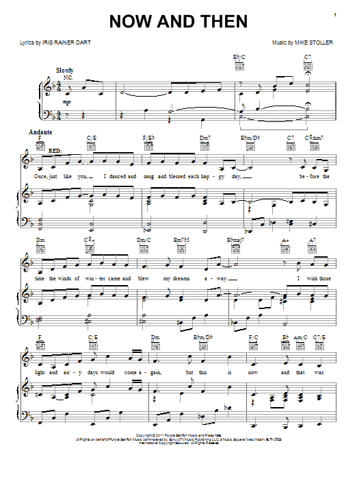 Mike Stoller Now And Then Sheet Music Notes & Chords for Piano, Vocal & Guitar (Right-Hand Melody) - Download or Print PDF