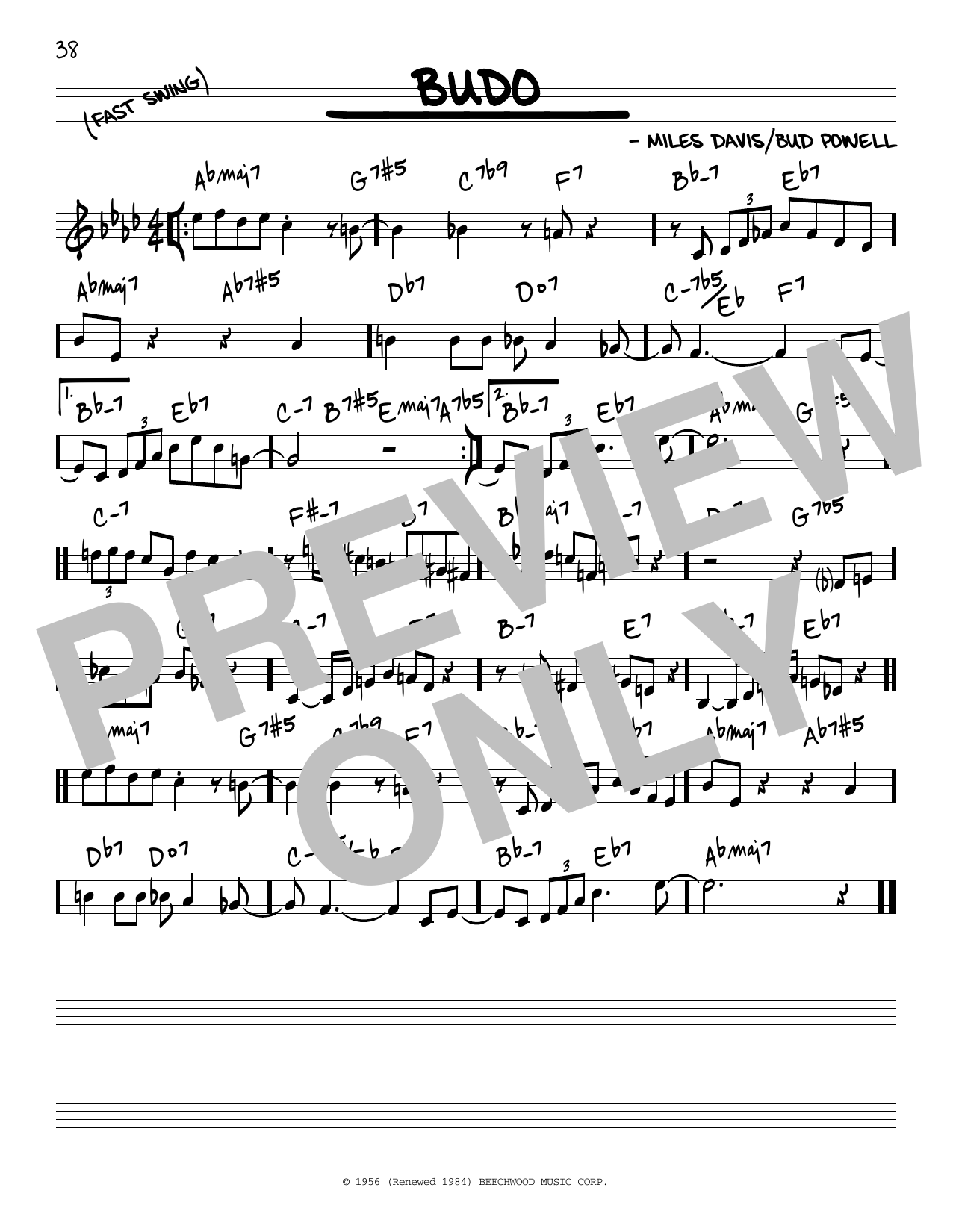 Miles Davis Budo Sheet Music Notes & Chords for Trumpet Transcription - Download or Print PDF