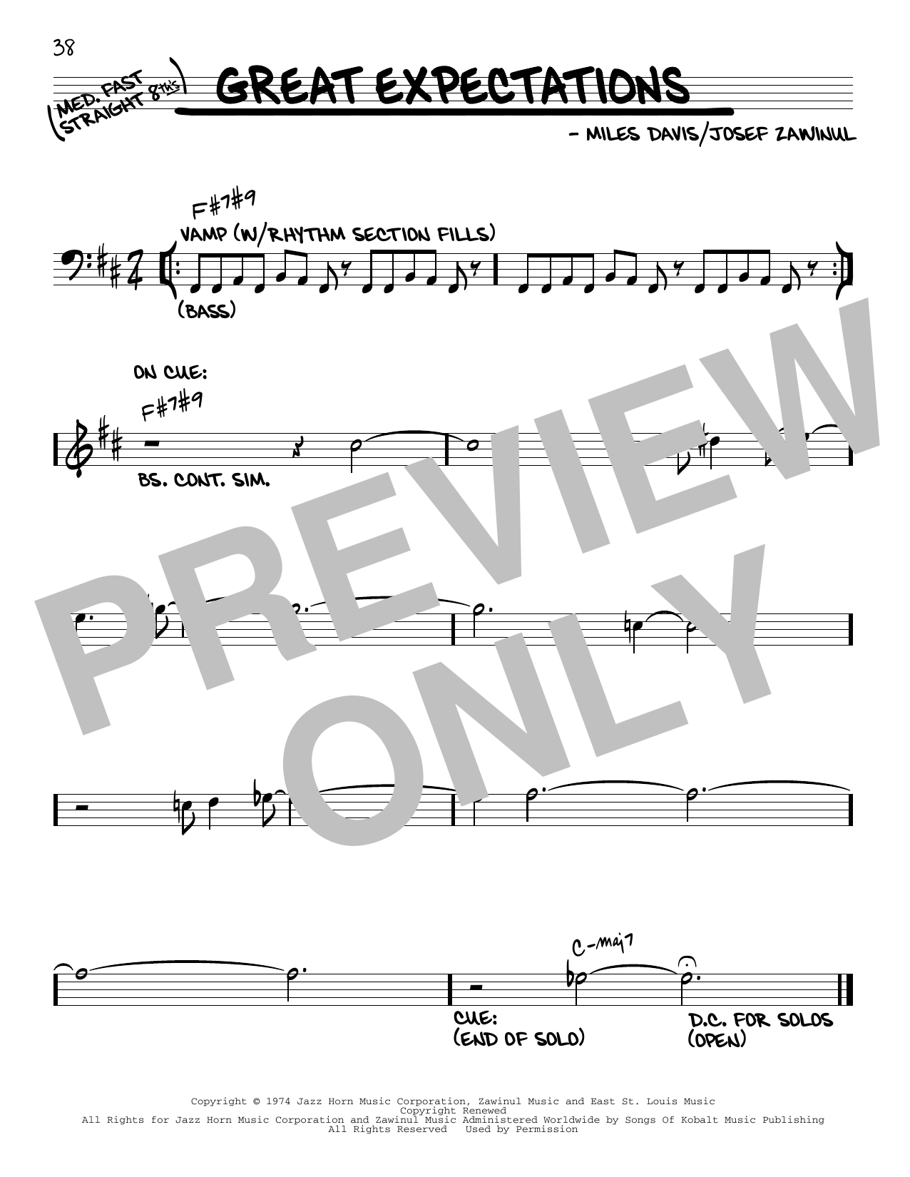 Miles Davis Great Expectations Sheet Music Notes & Chords for Real Book – Melody & Chords - Download or Print PDF