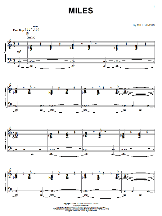 Miles Davis Miles Sheet Music Notes & Chords for Trumpet Transcription - Download or Print PDF