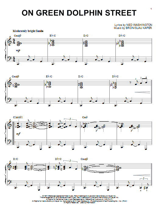 Miles Davis On Green Dolphin Street Sheet Music Notes & Chords for Easy Guitar Tab - Download or Print PDF