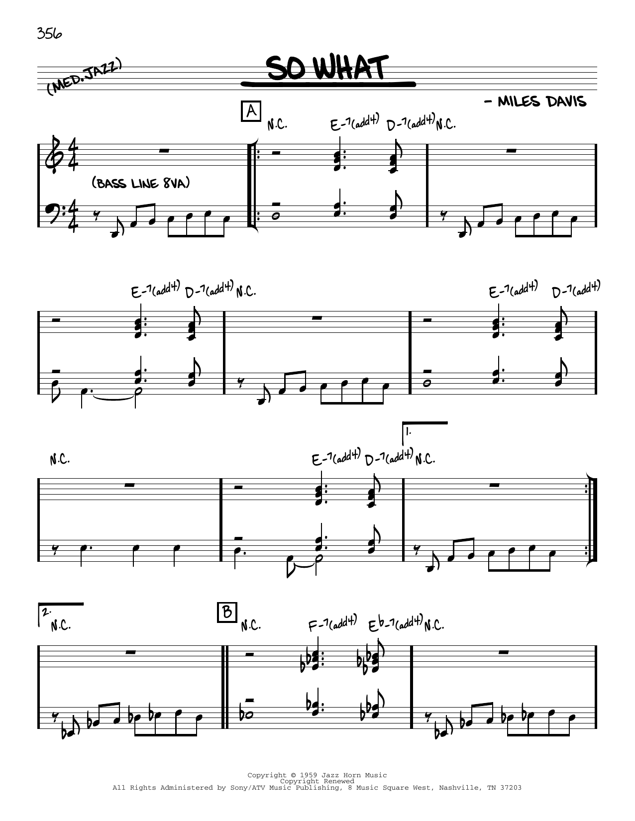 Miles Davis So What [Reharmonized version] (arr. Jack Grassel) Sheet Music Notes & Chords for Real Book – Melody & Chords - Download or Print PDF