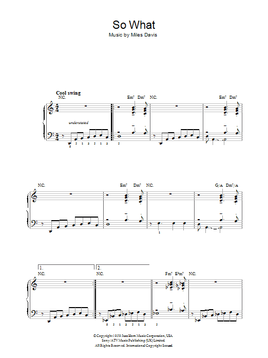 Miles Davis So What Sheet Music Notes & Chords for Flute - Download or Print PDF