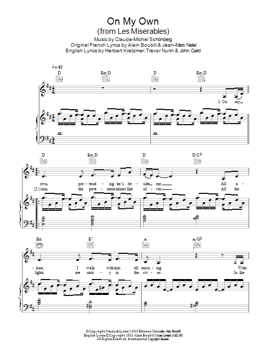 Military Wives On My Own Sheet Music Notes & Chords for Piano, Vocal & Guitar - Download or Print PDF
