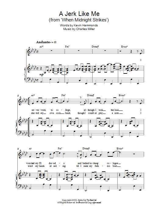 Miller & Hammonds A Jerk Like Me Sheet Music Notes & Chords for Piano, Vocal & Guitar - Download or Print PDF