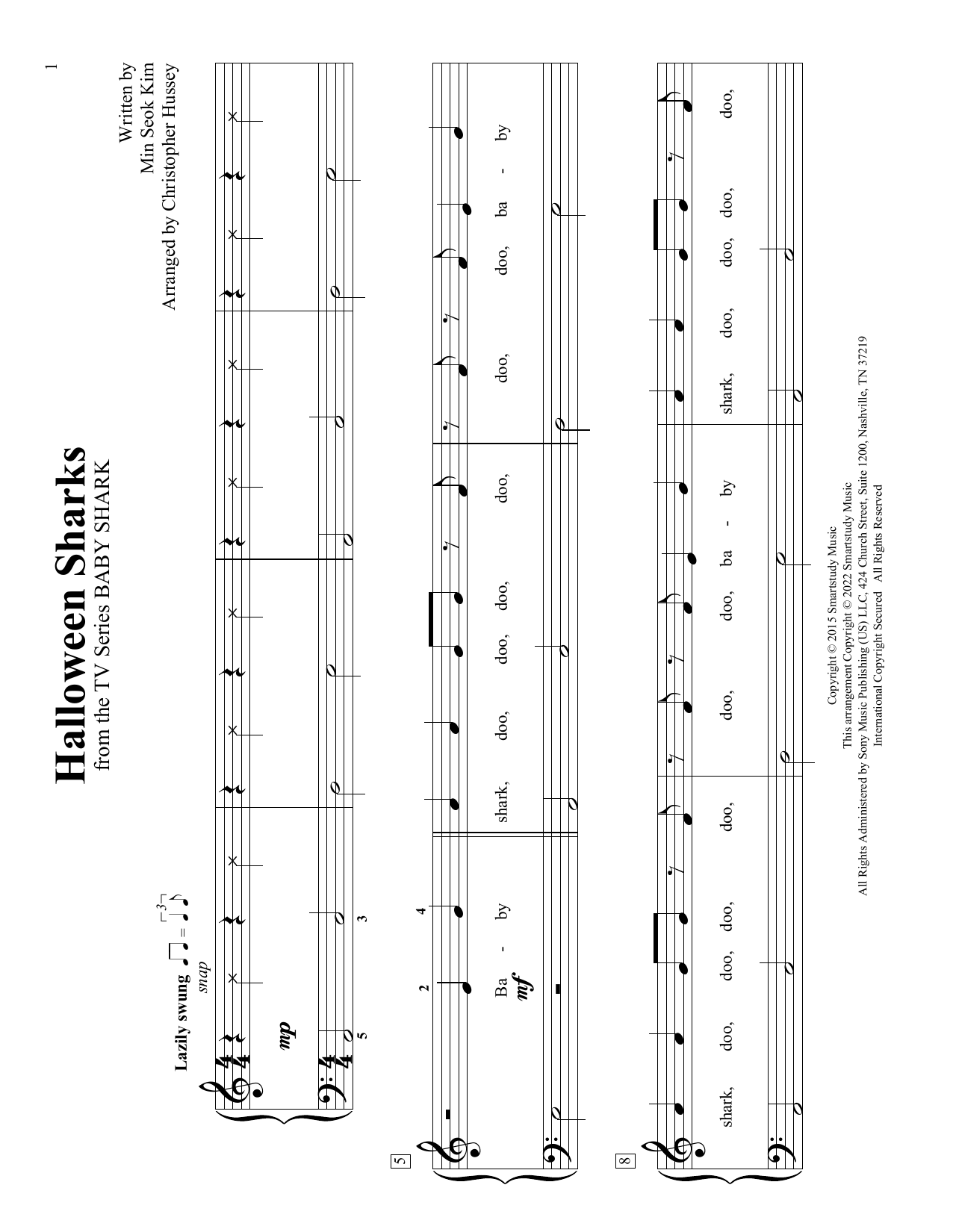 Min Seok Kim Halloween Sharks (arr. Christopher Hussey) Sheet Music Notes & Chords for Educational Piano - Download or Print PDF