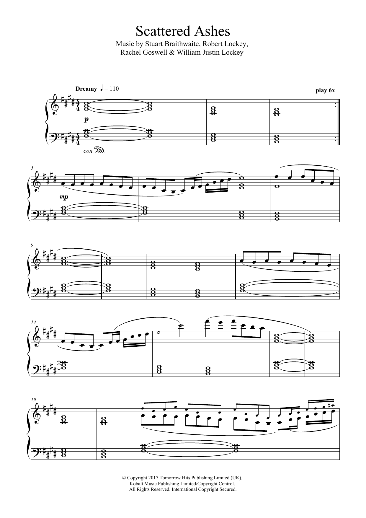 Minor Victories Scattered Ashes (Orchestral Variation) Sheet Music Notes & Chords for Piano - Download or Print PDF