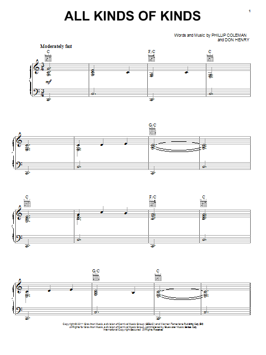 Miranda Lambert All Kinds Of Kinds Sheet Music Notes & Chords for Piano, Vocal & Guitar (Right-Hand Melody) - Download or Print PDF Miranda Lambert All Kinds Of Kinds Sheet Music Notes & Chords for Piano, Vocal & Guitar (Right-Hand Melody) - Download or Print PDF
