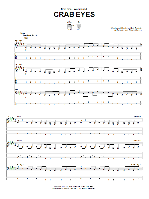 moe. Crab Eyes Sheet Music Notes & Chords for Guitar Tab - Download or Print PDF