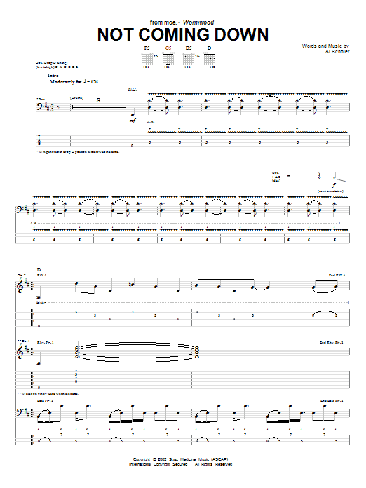 moe. Not Coming Down Sheet Music Notes & Chords for Guitar Tab - Download or Print PDF