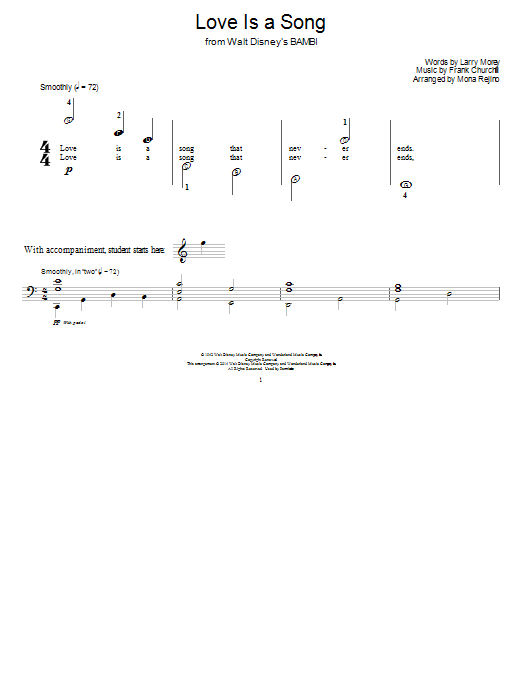 Mona Rejino Love Is A Song Sheet Music Notes & Chords for Educational Piano - Download or Print PDF