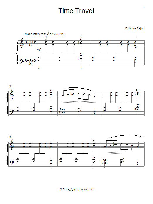 Mona Rejino Time Travel Sheet Music Notes & Chords for Educational Piano - Download or Print PDF