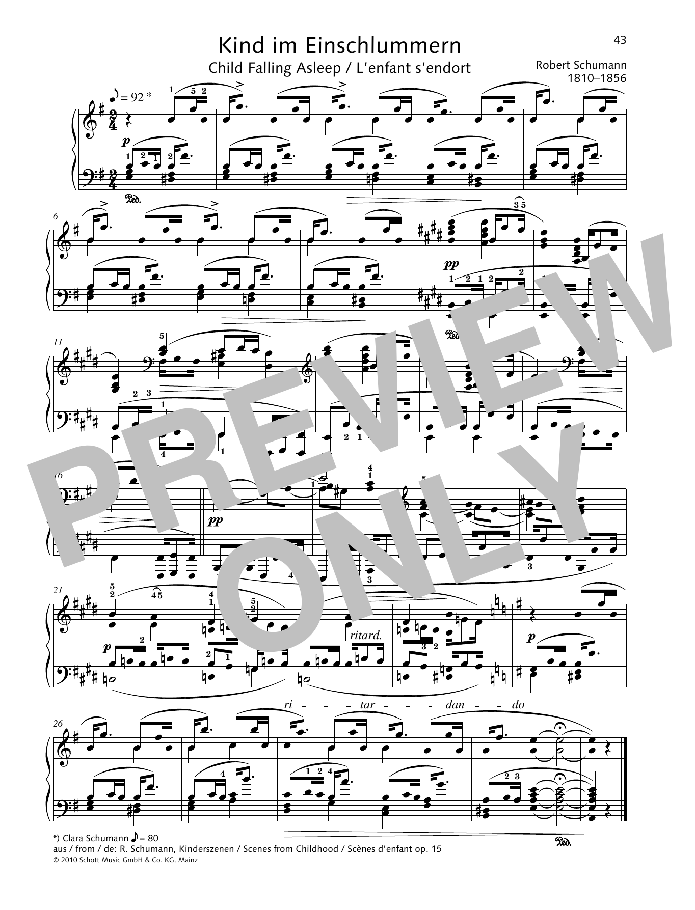 Monika Twelsiek Child Falling Asleep Sheet Music Notes & Chords for Piano Solo - Download or Print PDF