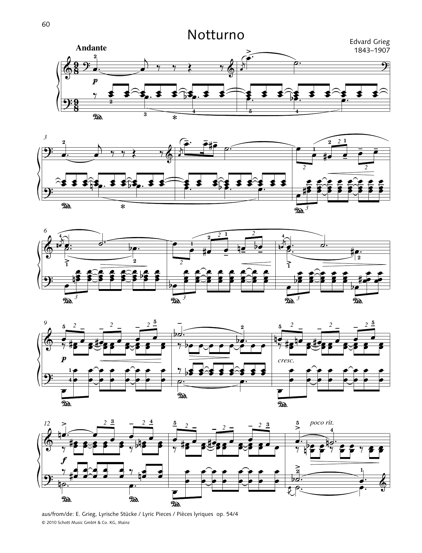 Monika Twelsiek Notturno Sheet Music Notes & Chords for Piano Solo - Download or Print PDF