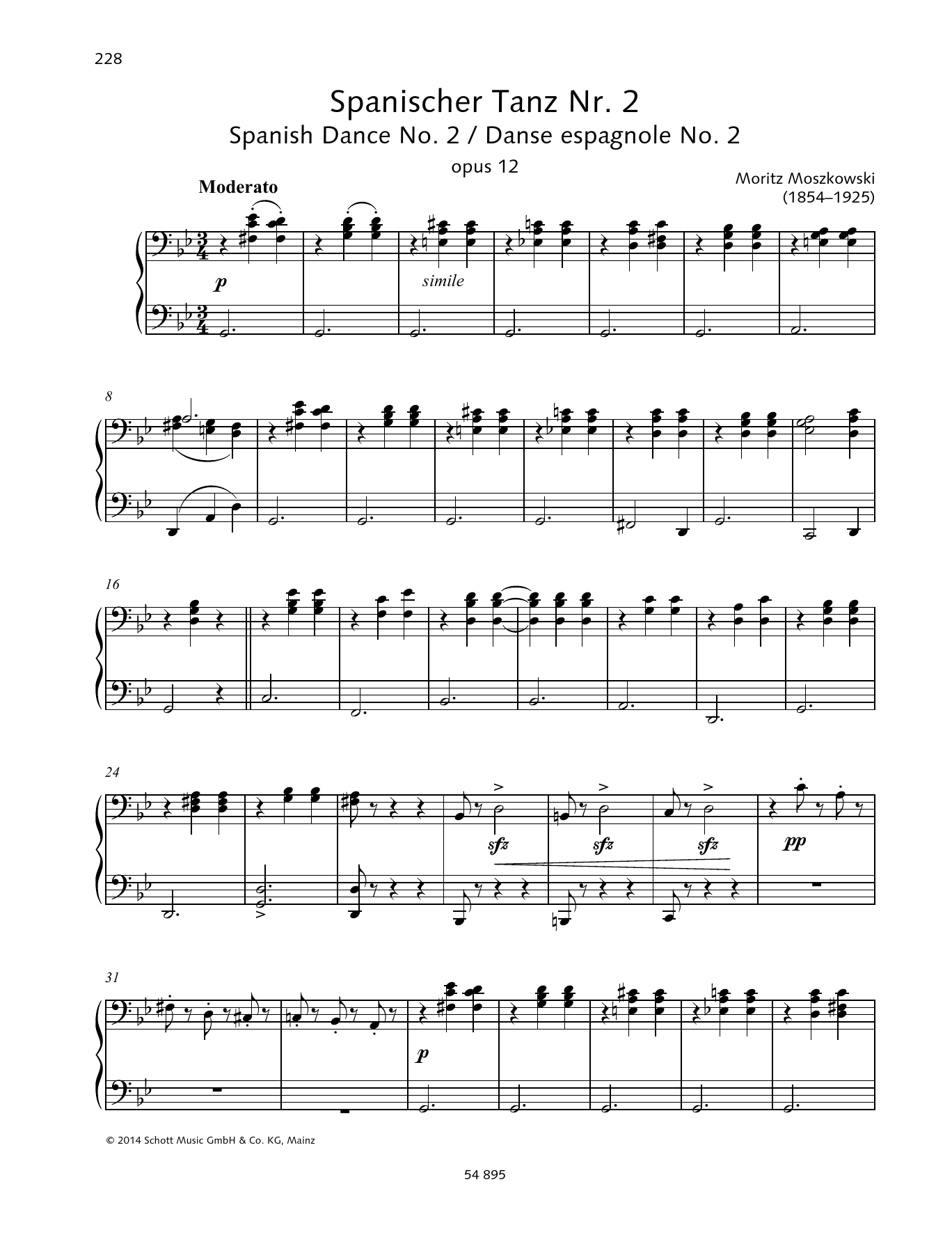 Monika Twelsiek Spanish Dance No. 2 Sheet Music Notes & Chords for Piano Duet - Download or Print PDF