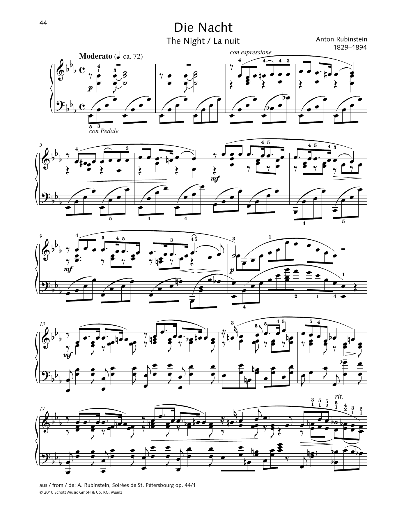 Monika Twelsiek The Night Sheet Music Notes & Chords for Piano Solo - Download or Print PDF