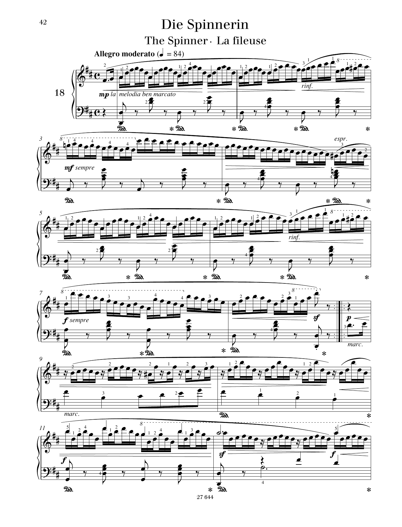 Monika Twelsiek The Spinner Sheet Music Notes & Chords for Piano Solo - Download or Print PDF