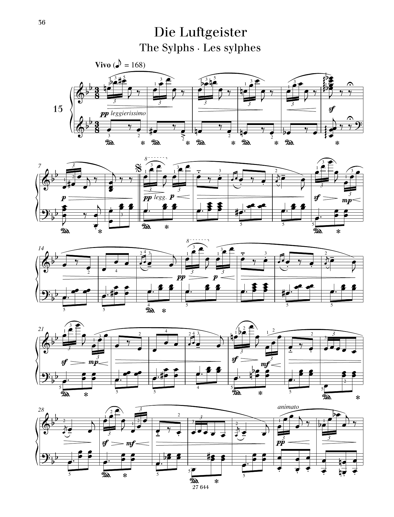 Monika Twelsiek The Sylphs Sheet Music Notes & Chords for Piano Solo - Download or Print PDF
