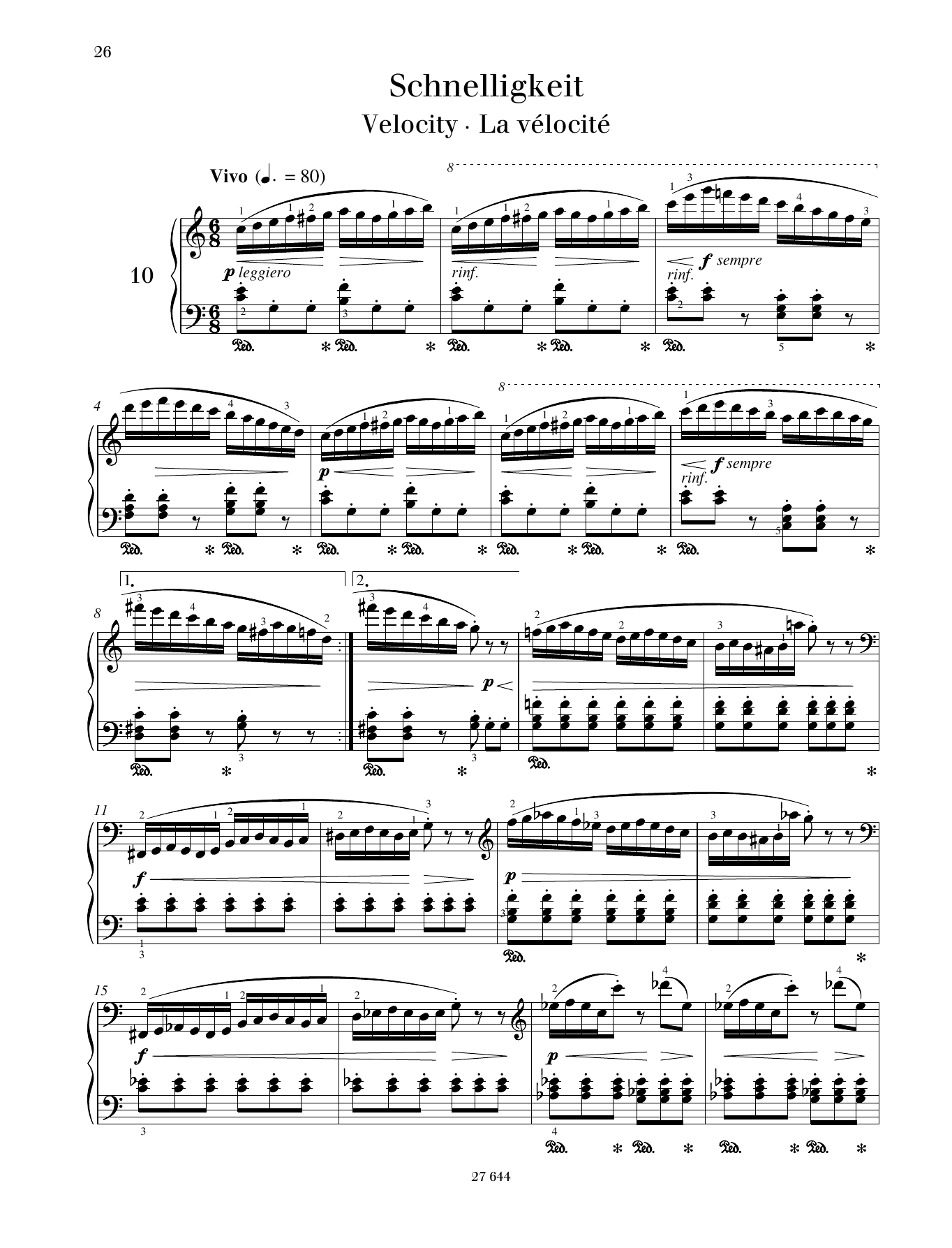 Monika Twelsiek Velocity Sheet Music Notes & Chords for Piano Solo - Download or Print PDF