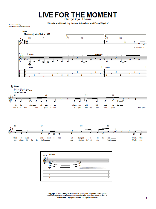 Monster Magnet Live For The Moment Sheet Music Notes & Chords for Guitar Tab - Download or Print PDF