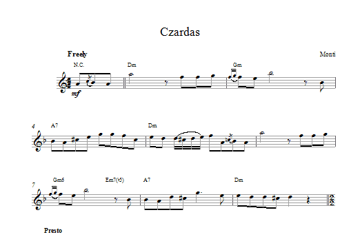 Czardas sheet music