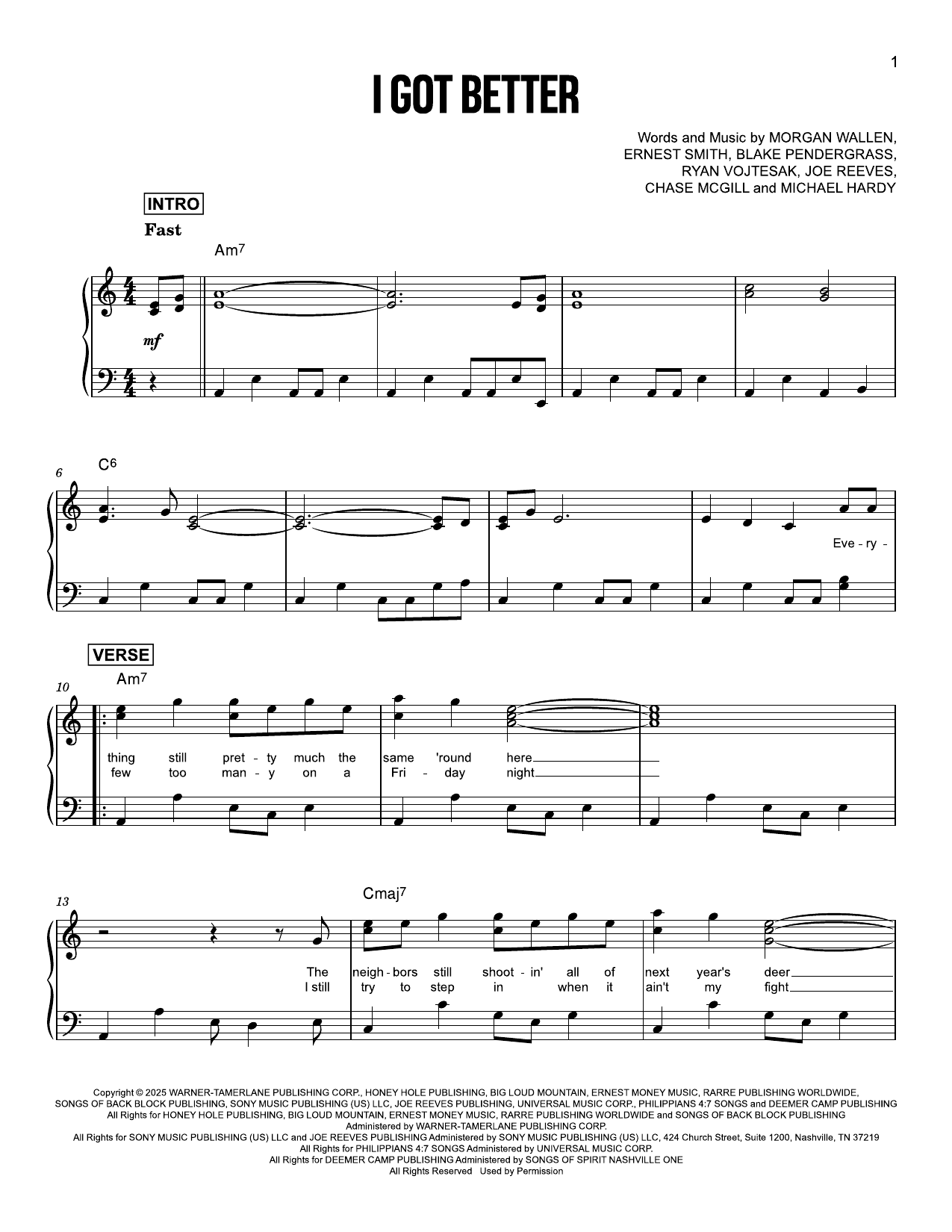Morgan Wallen I Got Better Sheet Music Notes & Chords for Guitar Cheat Sheet - Download or Print PDF