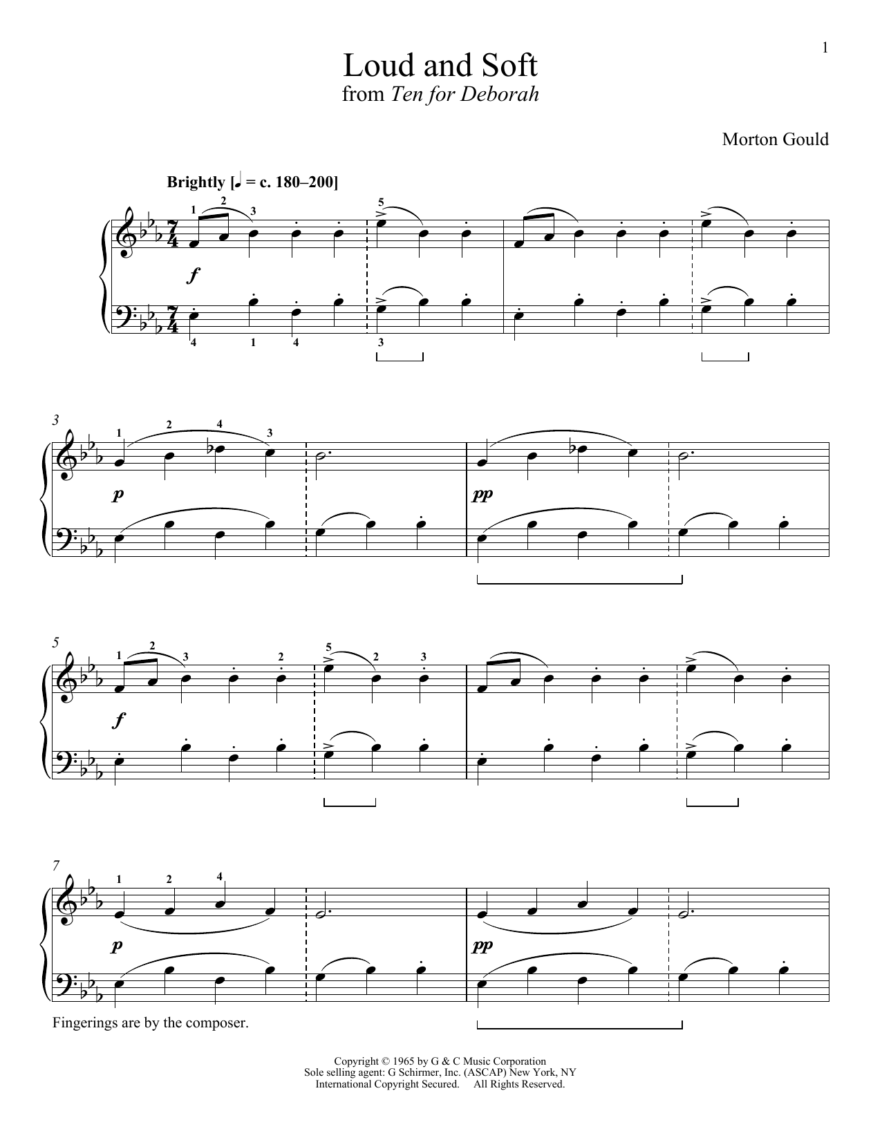 Morton Gould Loud And Soft Sheet Music Notes & Chords for Piano - Download or Print PDF